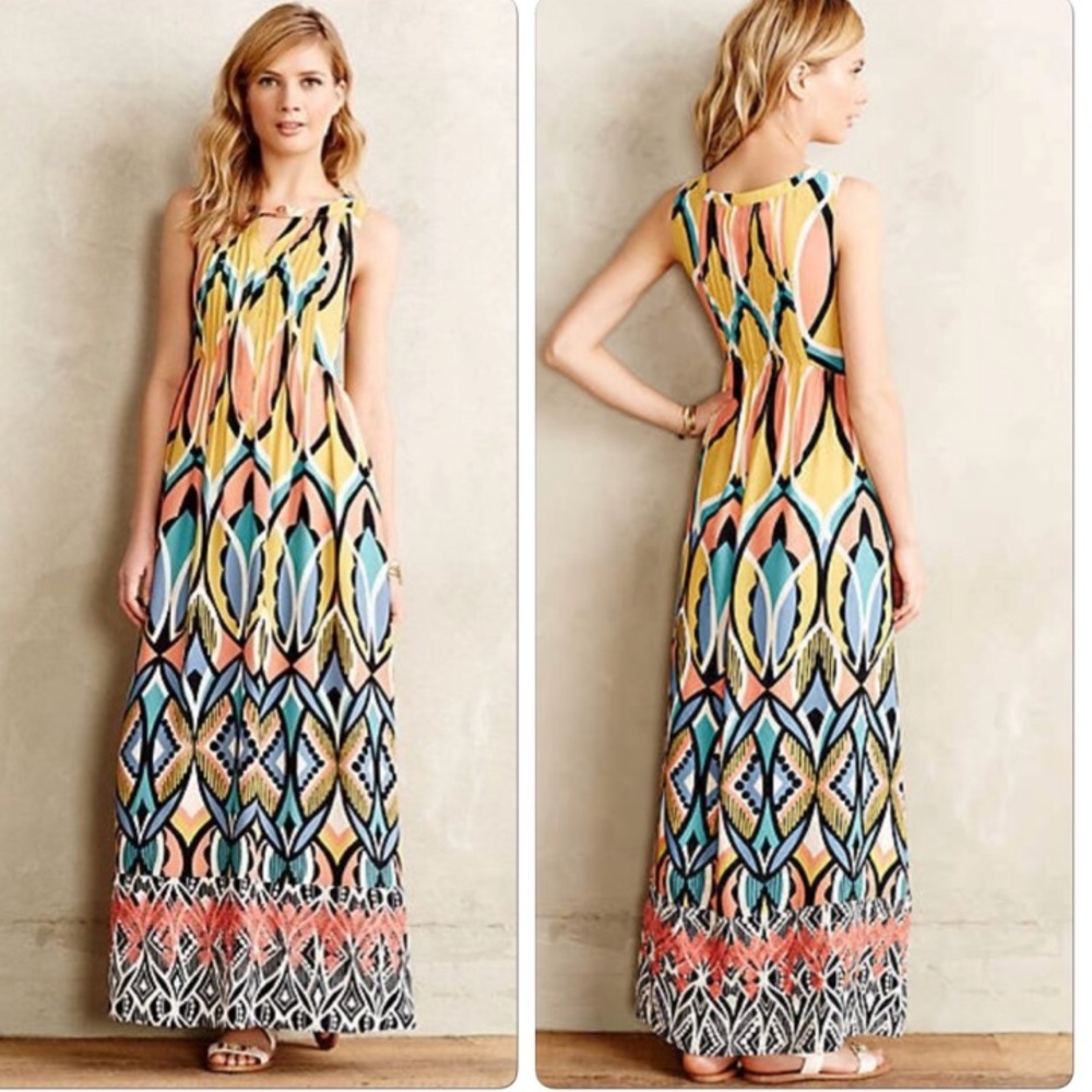 Anthropologie Dahlia Maxi Dress, sz 4